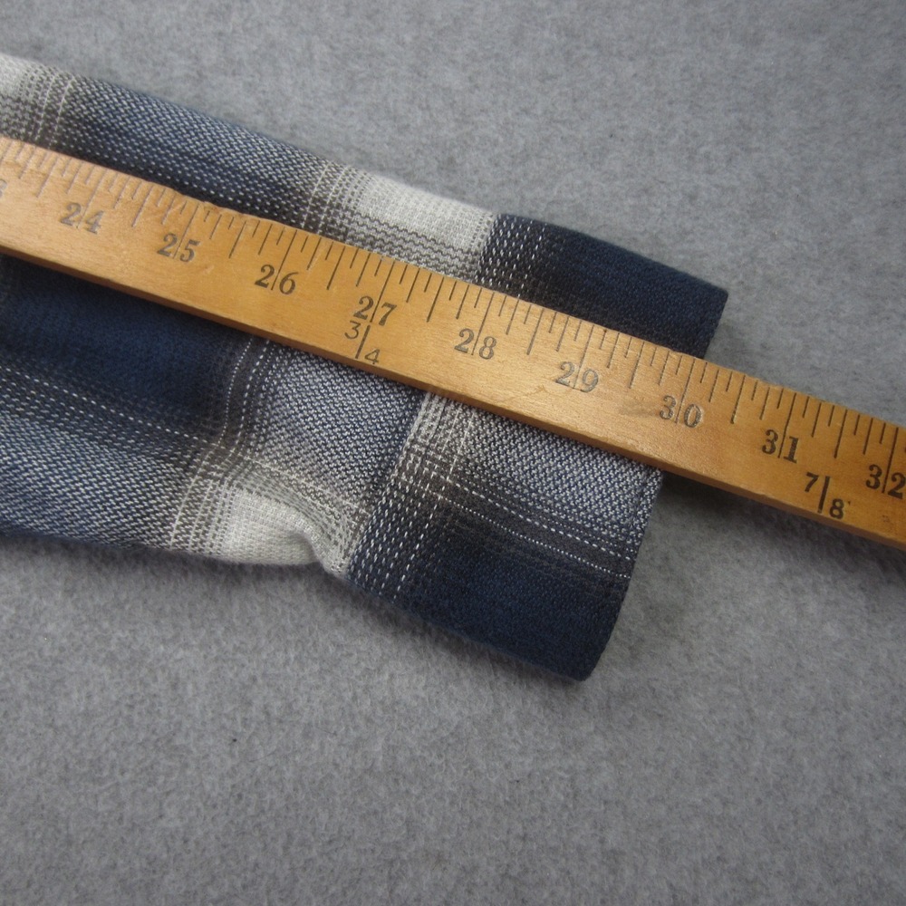 KUHL Shirt‎ Mens Medium Blue Plaid Flannel Button Up Cotton Tencel Blend - Picture 12 of 16